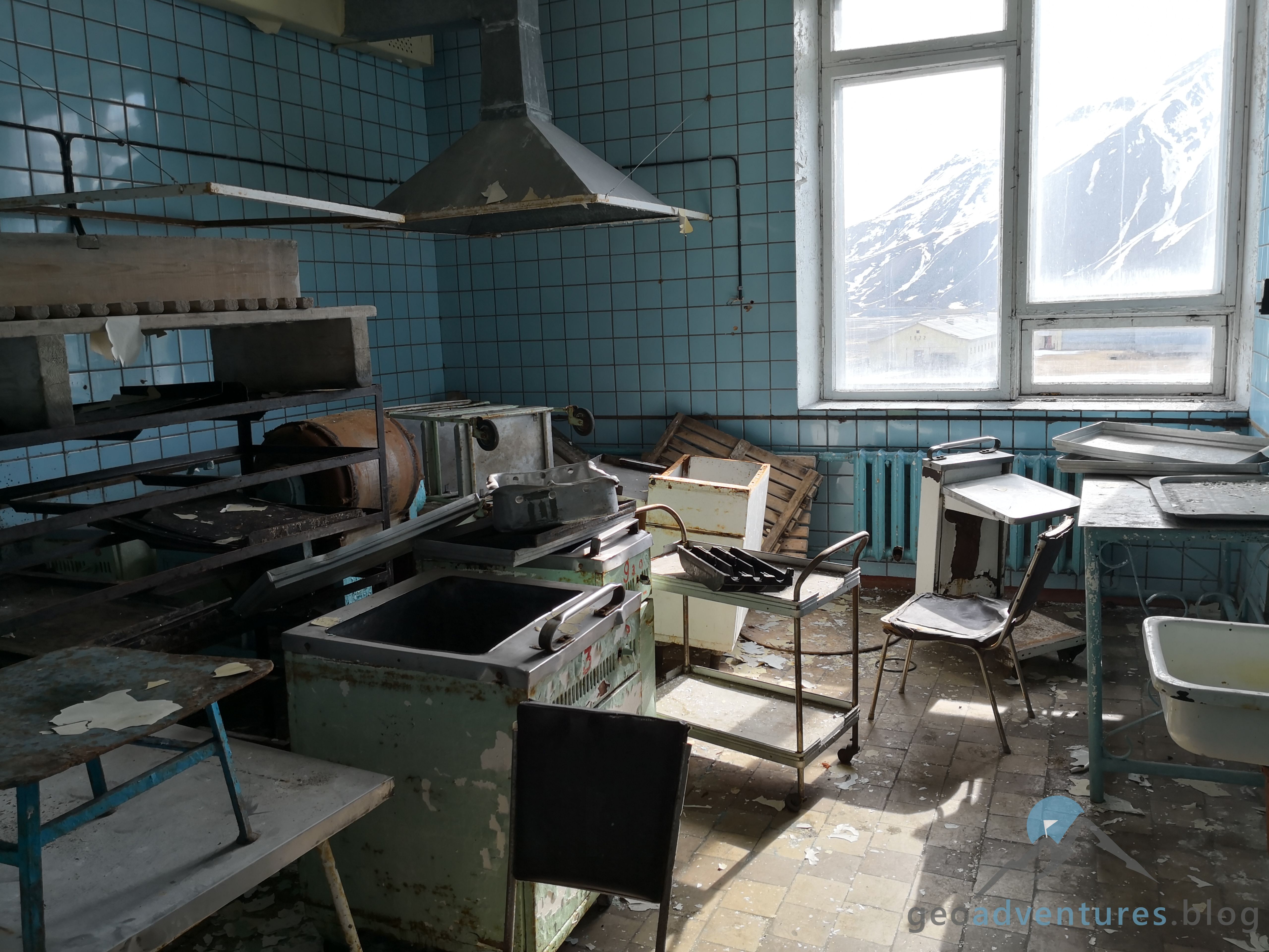 Pyramiden Spitzbergen Svalbard Geocaching Cafeteria